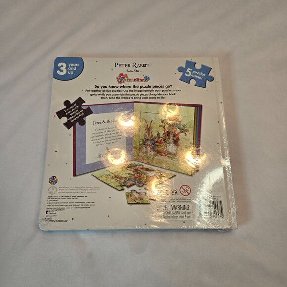 PETER RABBIT Set of 3 - Puzzle Book, Magnetic Set, Tattle Tales Book w/Figurines - Picture 12 of 15